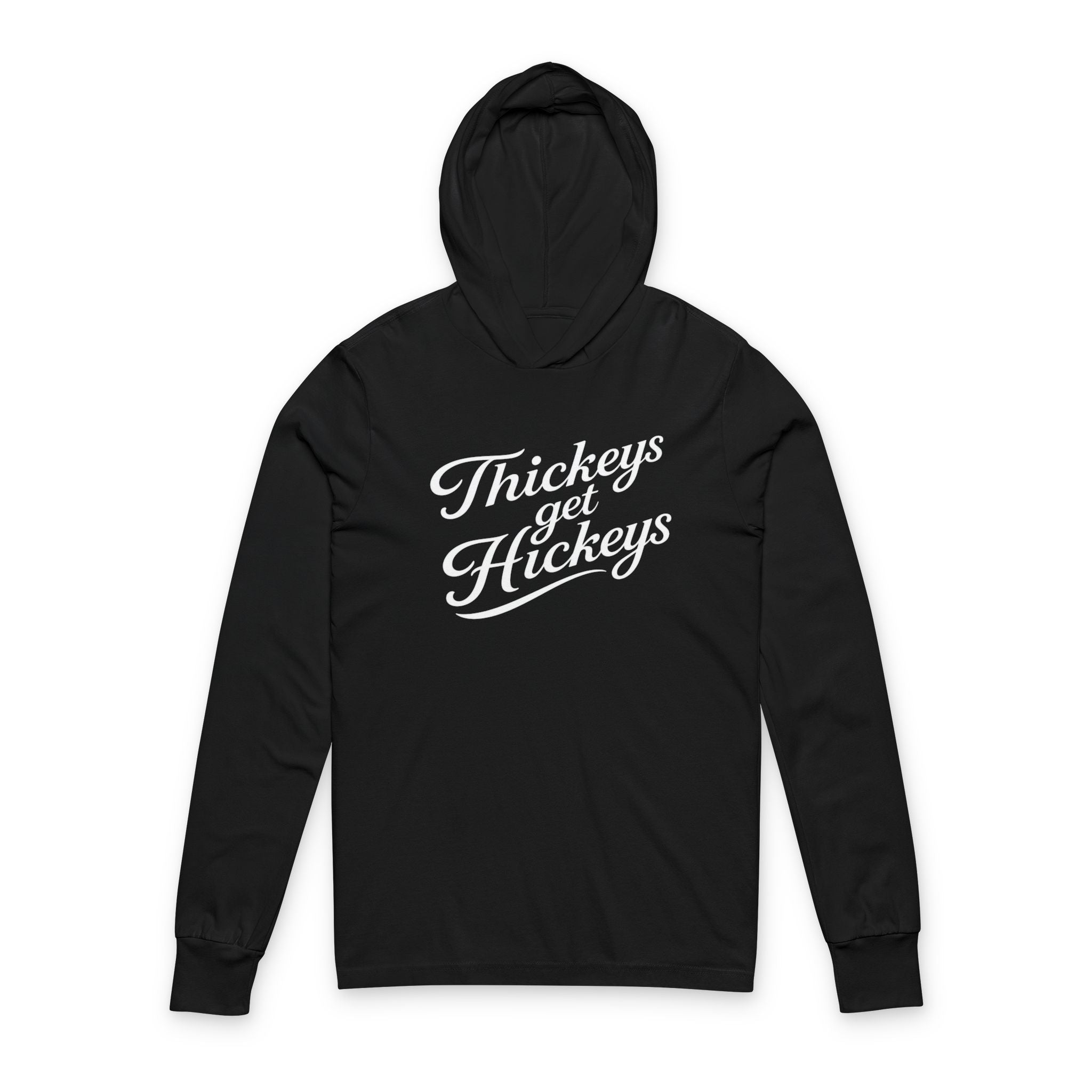 Thickeys Get Hickeys™ Signature Script Hooded Long Sleeve Tee