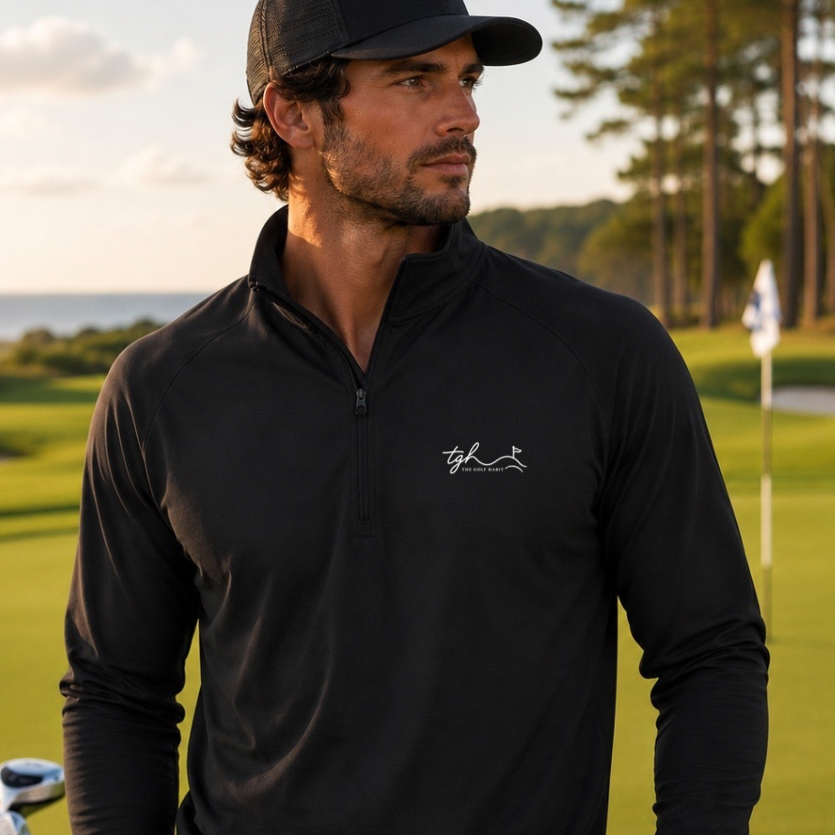 TGH Performance Quarter-Zip – Black & Navy
