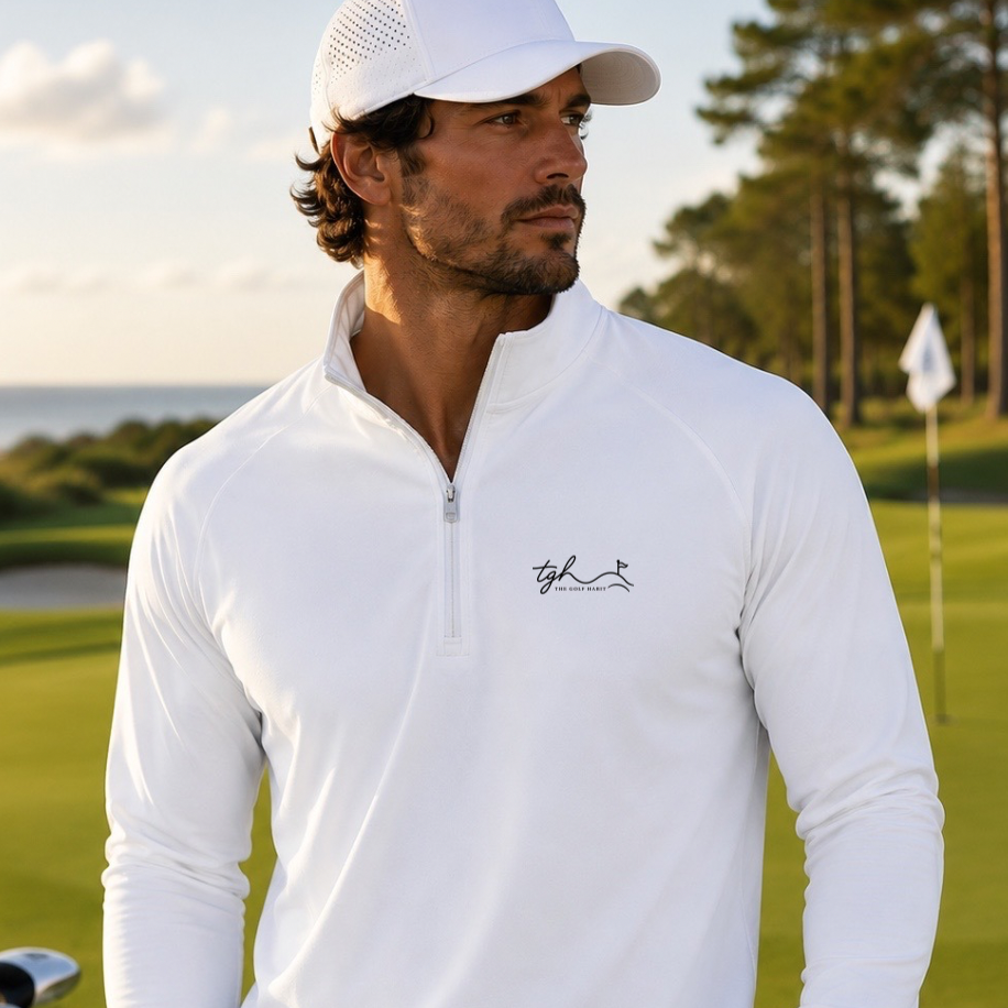 TGH Performance Quarter-Zip – White